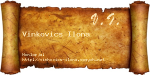 Vinkovics Ilona névjegykártya
