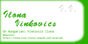 ilona vinkovics business card